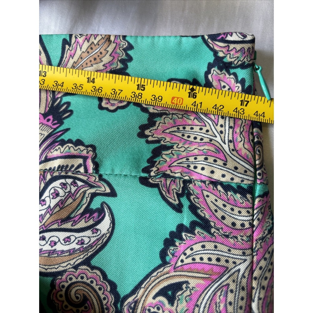 Loft Side Zip Polyester Colorful Women's Summer Vacation Shorts Green Size 8 - Picture 8 of 10